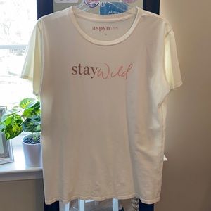 white lightweight tee NWOT